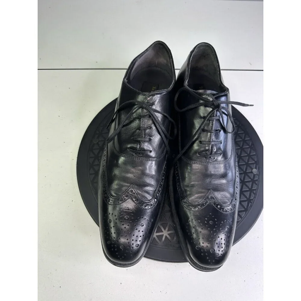 To Boot New York Adam Derrick Black Wingtip Brogue Oxford Shoes Mens Size 9